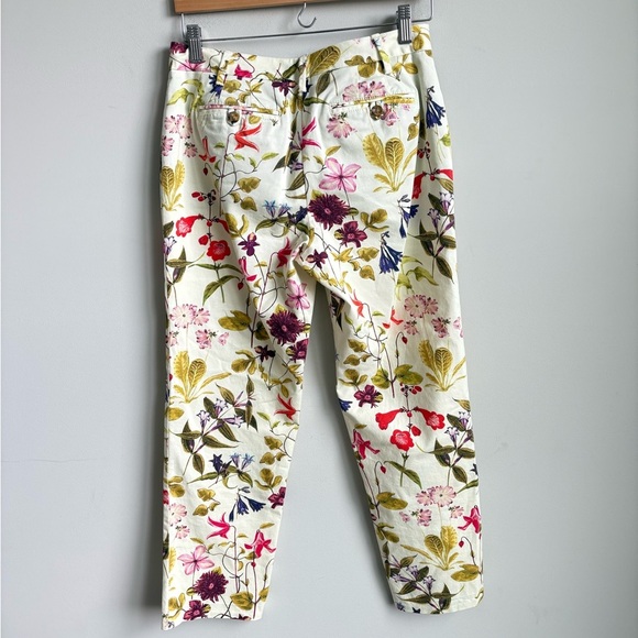 Lands' End Floral Straight Leg Mid Rise Crop Pants Size 2 - Picture 3 of 6